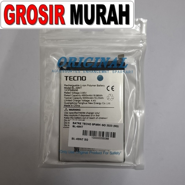 Batre Tecno Spark Go 2023 (sq) Bl-49nt