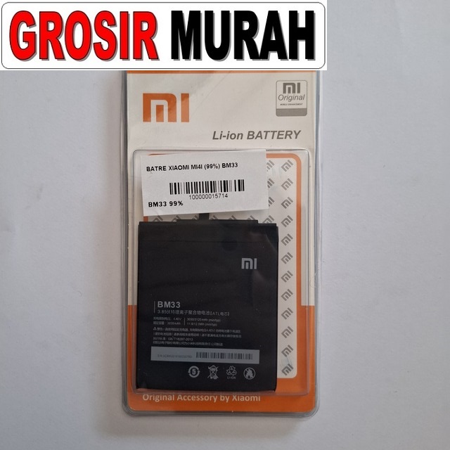 Batre Xiaomi Mi4i (99%) Bm33