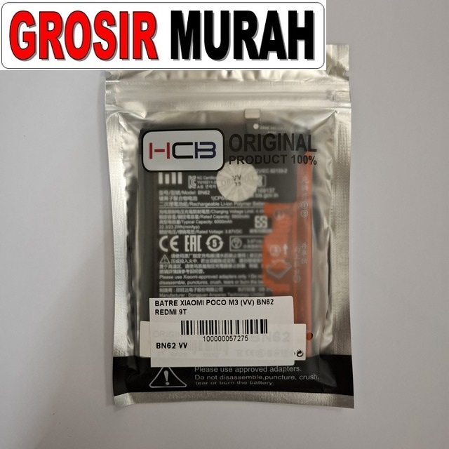 Batre Xiaomi Poco M3 VV BN62 Redmi 9T