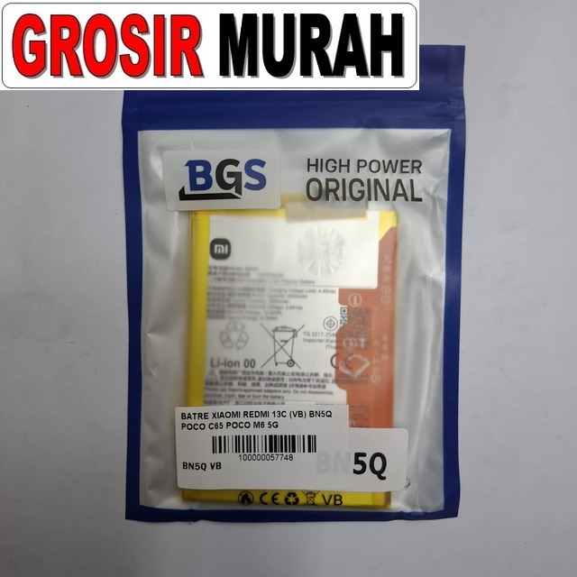 Batre Xiaomi Redmi 13c (vb) Bn5q Poco C65 Poco M6 5g