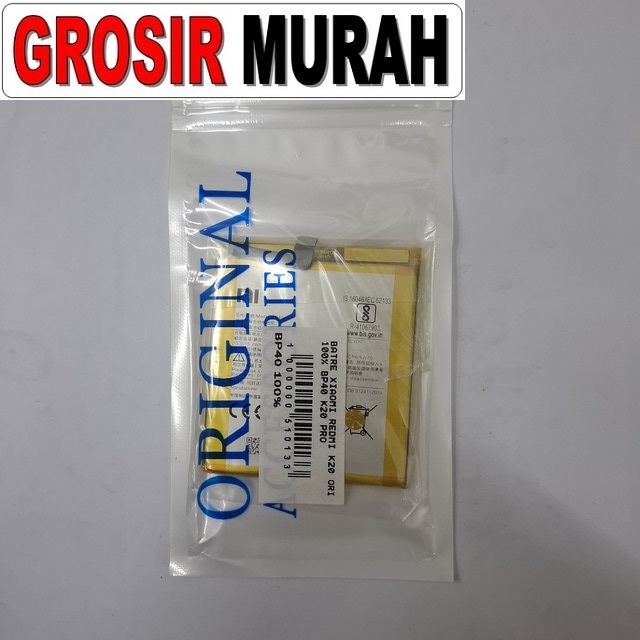 Batre Xiaomi Redmi K20 (100%) Bp40 K20 Pro