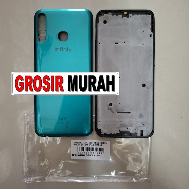 Casing Infinix X650 Green Fullset Infinix Hot 8