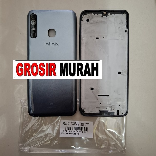 Casing Infinix X650 Grey Fullset Infinix Hot 8