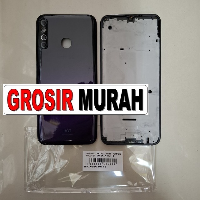 Casing Infinix X650 Purple Fullset Infinix Hot 8