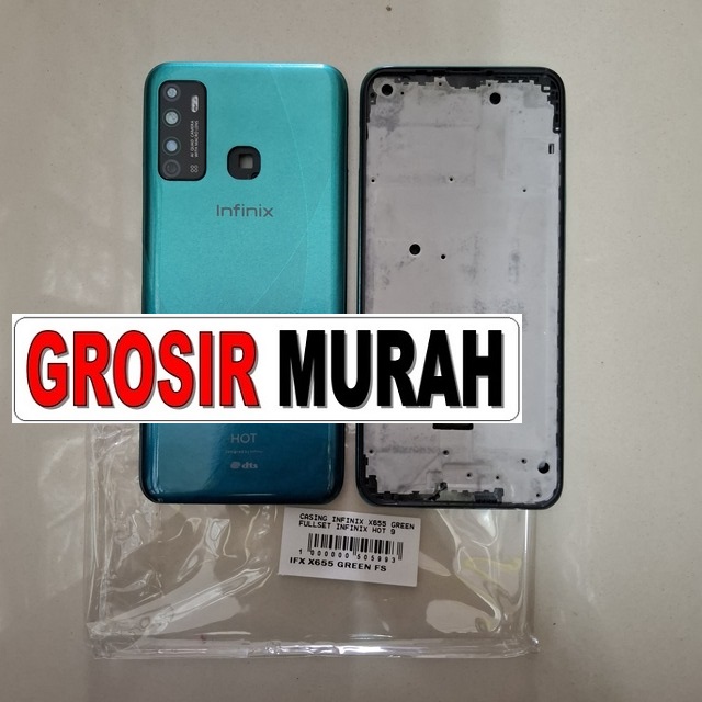 Casing Infinix X655 Green Fullset Infinix Hot 9