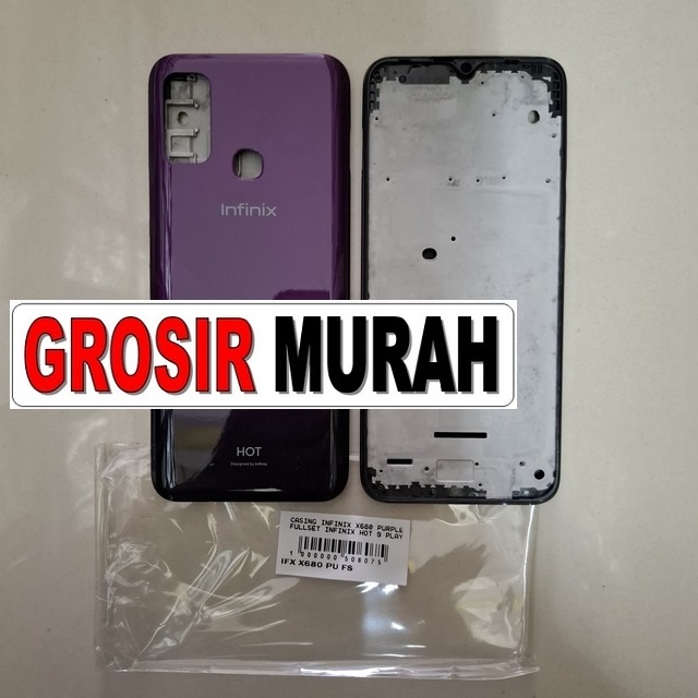 Casing Infinix X680 Purple Fullset Infinix Hot 9 Play