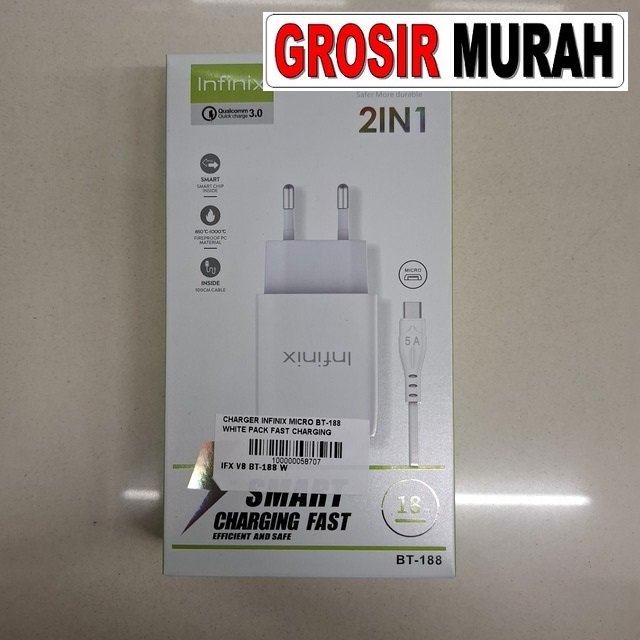 Charger Infinix Micro Bt-188 White Pack Fast Charging