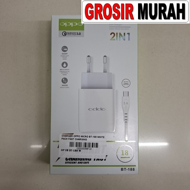 Charger Oppo Micro Bt-188 White Pack Fast Charging