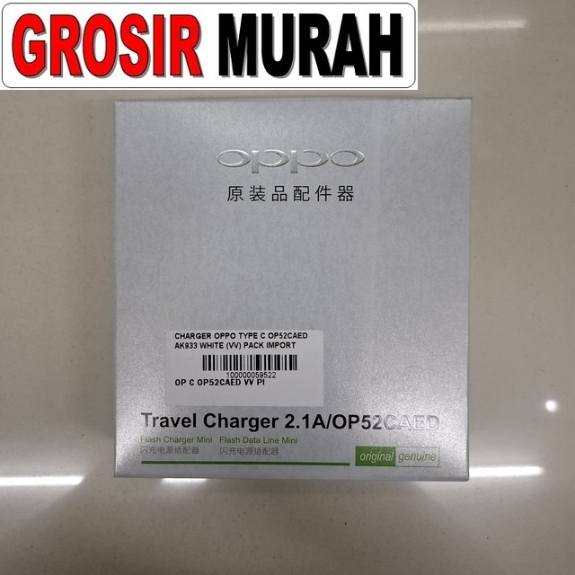 Charger Oppo Type C Op52Caed Ak933 White (Vv) Pack Import