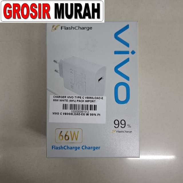Charger Vivo Type C V8060Loao-Eu 66W White (99%) Pack Import