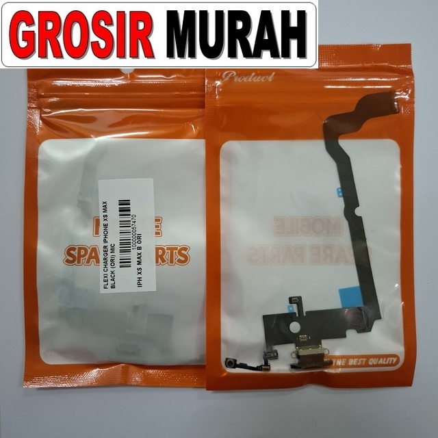 Flexi Charger Iphone Xs Max Black (Ori) Mic