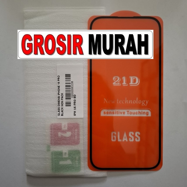Glass Dimensi Iphone 16 Pro Black Non Pack