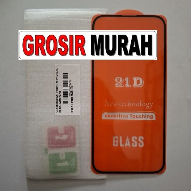 Glass Dimensi Iphone 16 Pro Max Black Non Pack