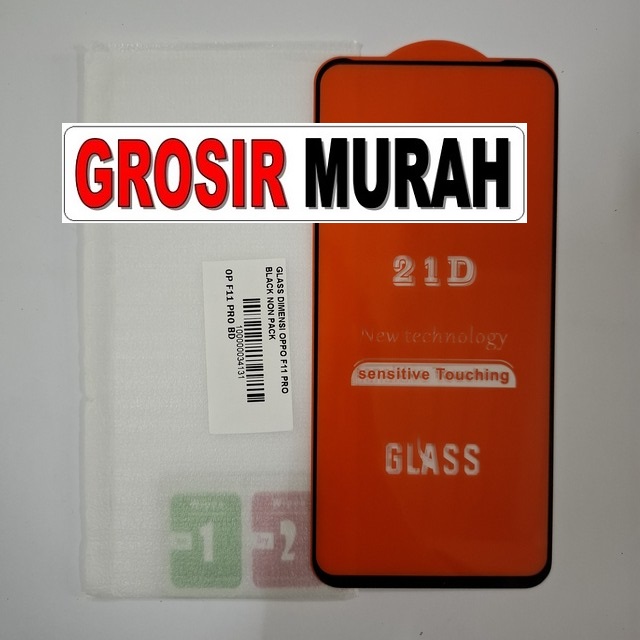 Glass Dimensi Oppo F11 Pro Black Non Pack