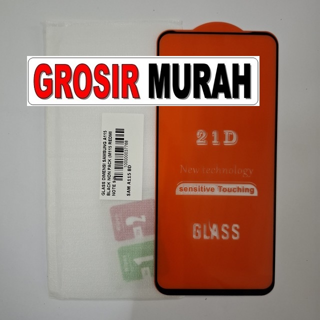 Glass Dimensi Samsung A115 Black Non Pack (m115 Redmi Note 9 Vivo Y30 Y50 Z2 Pro)