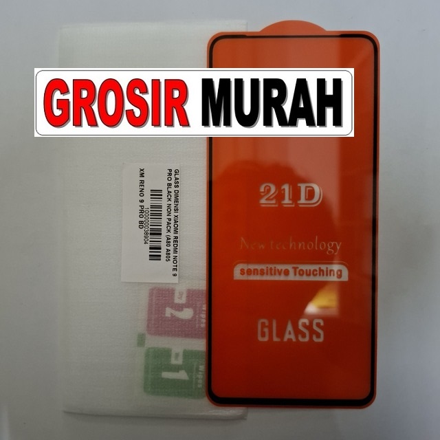 Glass Dimensi Xiaomi Redmi Note 9 Pro Black Non Pack (a80 A805 Realme C55)