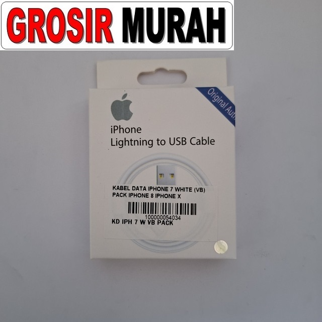 Kabel Data iPhone 7 White iPhone 8 iPhone X VB Pack