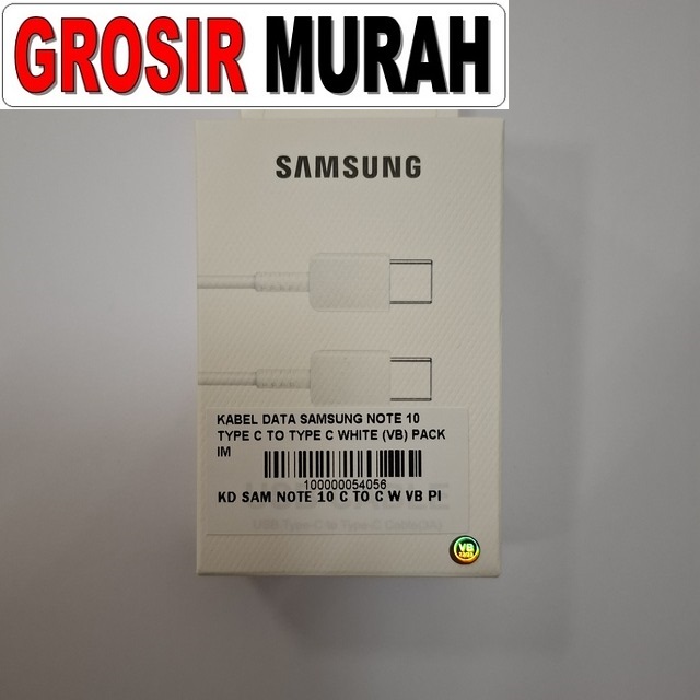 Kabel Data Samsung Note 10 Type C To Type C White (vb) Pack Import