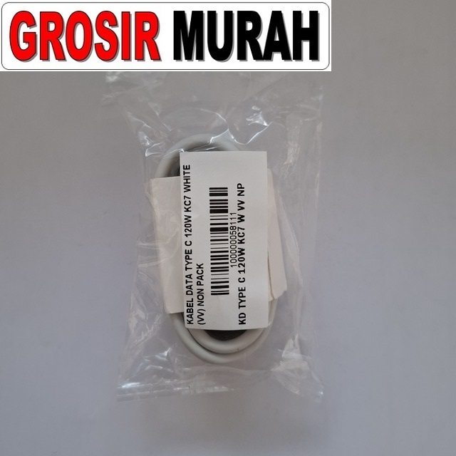 Kabel Data Type C 120w Kc7 White (vv) Non Pack