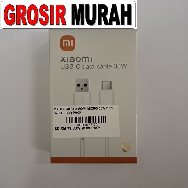 Kabel Data Xiaomi Micro 33w Kc5 White (vv) Pack