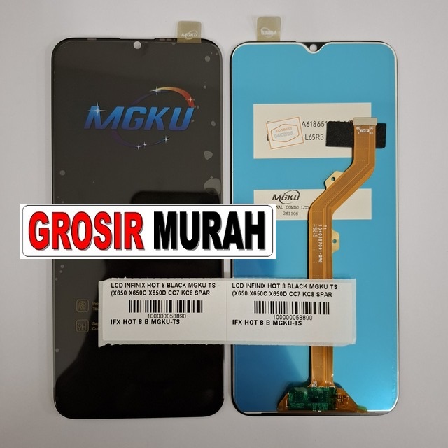 Lcd Infinix Hot 8 Black Mgku Ts (x650 X650c X650d Cc7 Kc8 Spark 4 Camon 12)