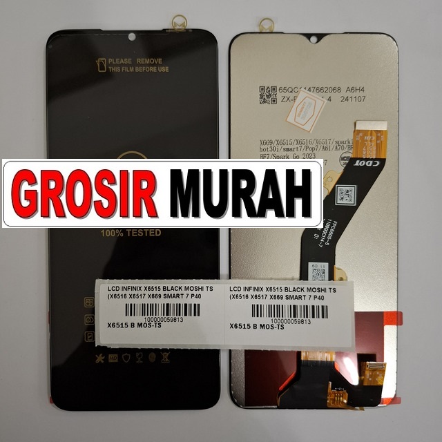 Lcd Infinix X6515 Black Moshi Ts (x6516 X6517 X669 Smart 7 P40 Itel S23 Itel A50 Spark Go 2023