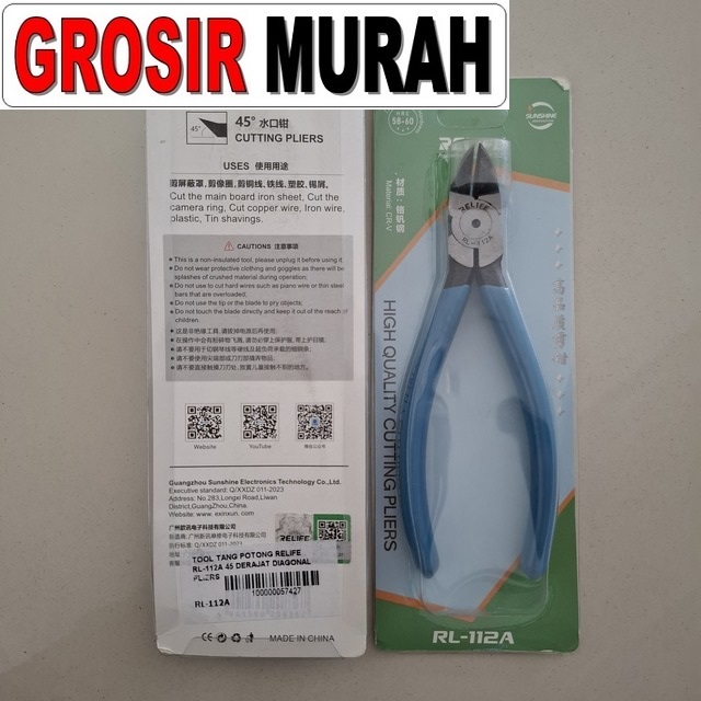 Tool Tang Potong Relife Rl-112a 45 Derajat Diagonal Pliers