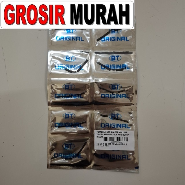 Tombol Luar On Off Volume Xiaomi Redmi Note 6 Pro Black (redmi Note 6)