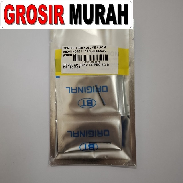 Tombol Luar Volume Redmi Note 11 Pro 5G Black Poco X4 NFC