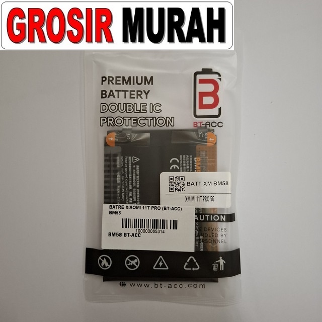 Batre Xiaomi 11T Pro BM58 BT-ACC