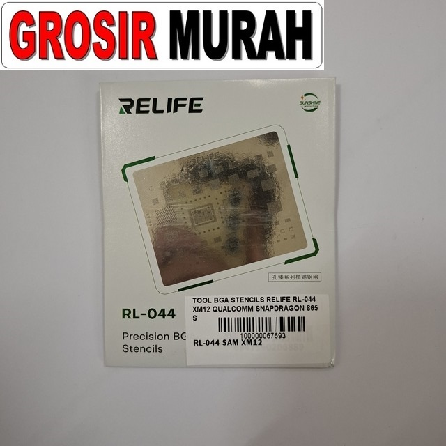 BGA Stencils Relife RL-044 XM12 untuk Qualcomm Snapdragon 865 (SM8250)