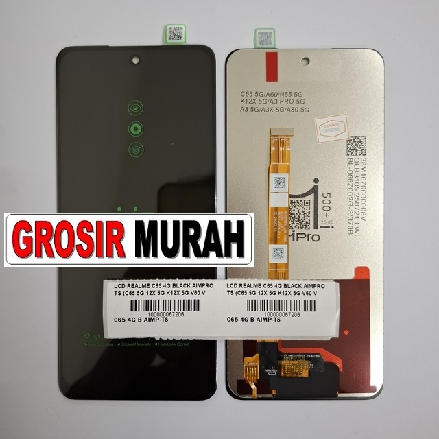 LCD Realme C65 4G Aimpro kompatibel C65 5G, 12X 5G, K12X 5G, V60, V60S, OPPO A3 Series