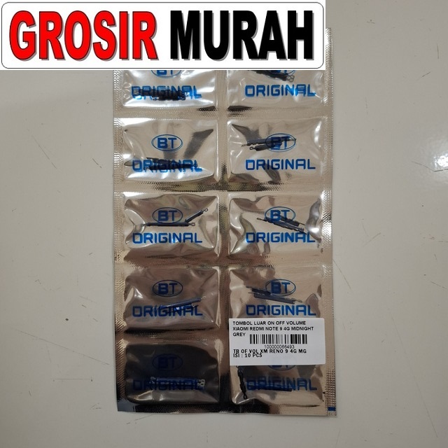 Tombol Luar On Off Volume Redmi Note 9 4G Midnight Grey