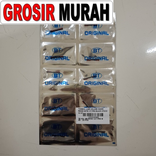 Tombol Luar Volume Redmi Note 11T Pro / Poco X4 GT Black