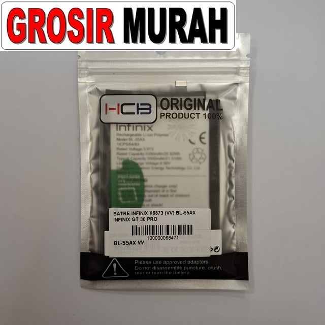 Batre Infinix X6873 BL-55AX VV GT 30 Pro