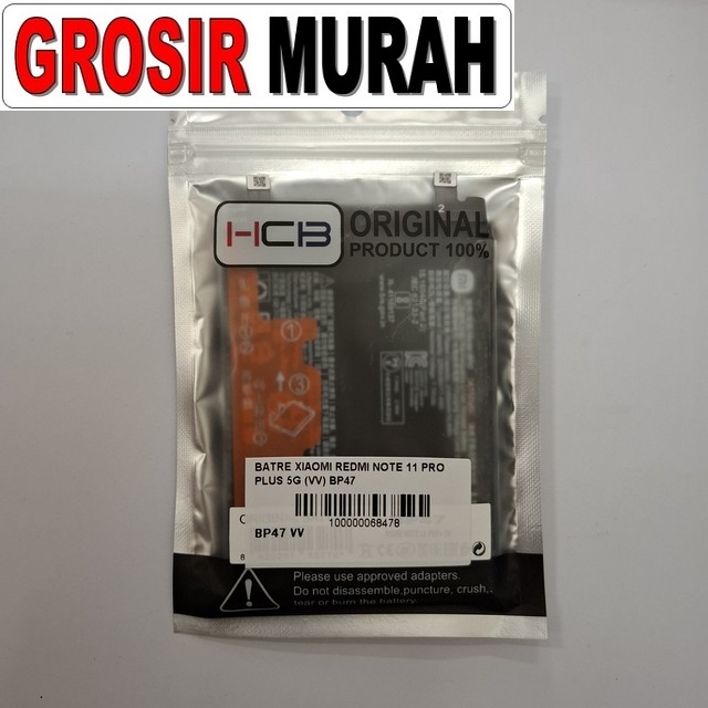 Batre Redmi Note 11 Pro Plus 5G BP47 VV
