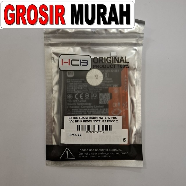 Batre Redmi Note 12 Pro BP4K VV Redmi Note 12T Poco X5 Pro