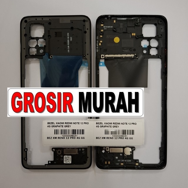 Bezel Xiaomi Redmi Note 12 Pro 4G Graphite Grey