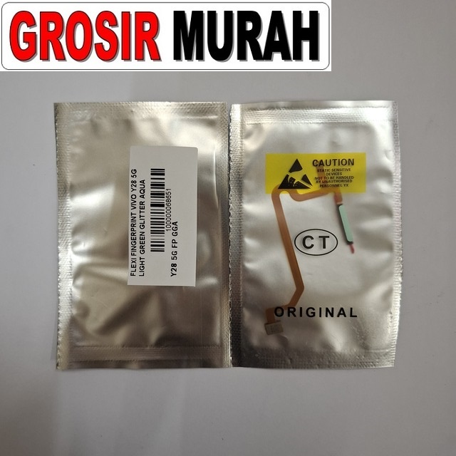 Flexi Fingerprint Vivo Y28 5G Light Green Glitter Aqua