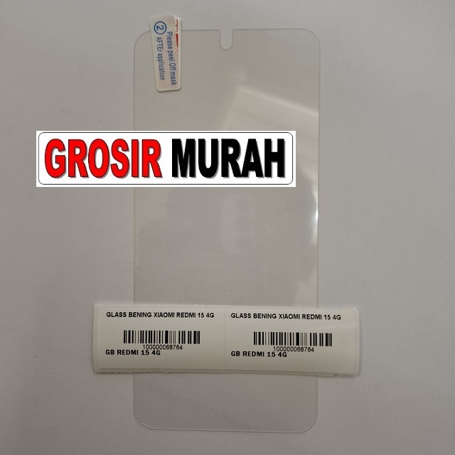 Glass Bening Xiaomi Redmi 15 4g Non Pack