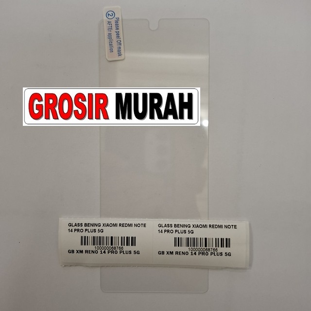 Glass Bening Xiaomi Redmi Note 14 Pro Plus 5g Non Pack
