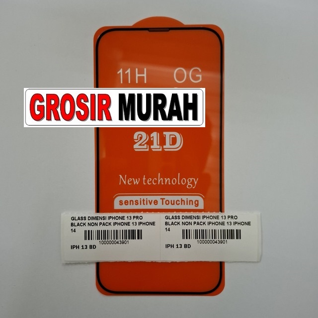 Glass dimensi iPhone 13 Pro iPhone 13 iPhone 14 non pack warna hitam