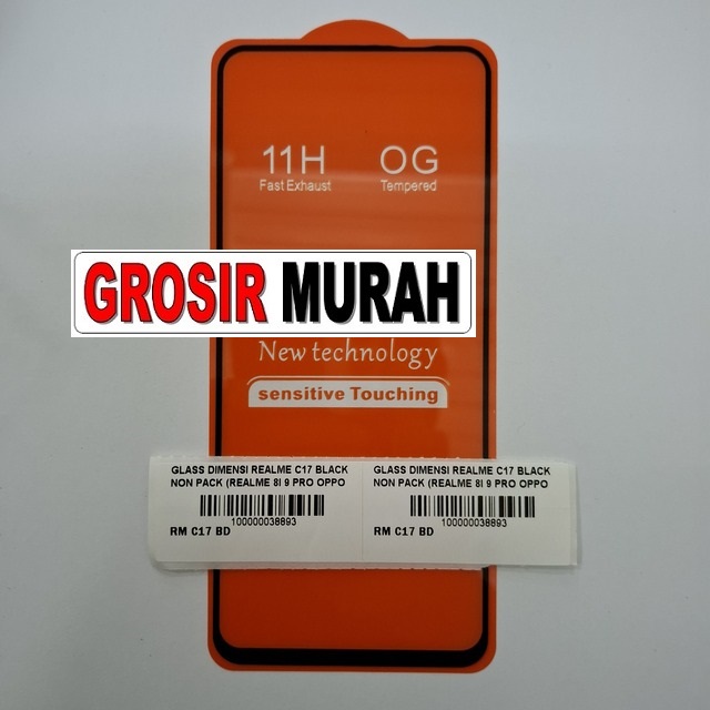 Glass dimensi Realme C17 Realme 8i Realme 9 Pro Oppo A96 Oppo A76 non pack hitam