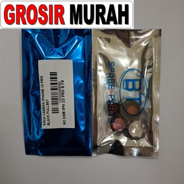 Kaca Camera Iphone 15 Pro Black Fullset