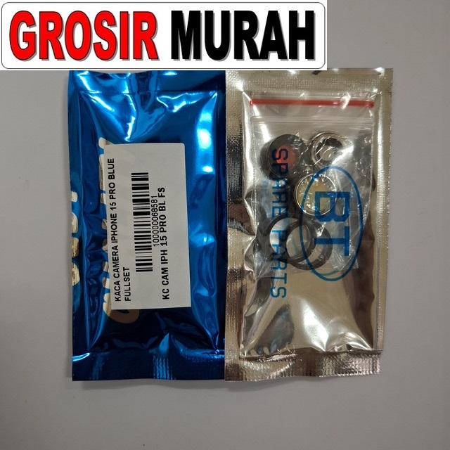Kaca Camera Iphone 15 Pro Blue Fullset