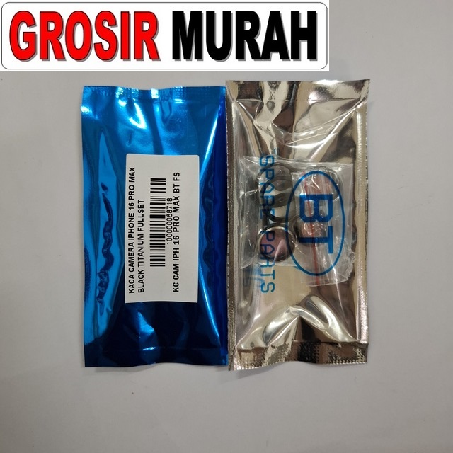 Kaca Camera Iphone 16 Pro Max Black Titanium Fullset