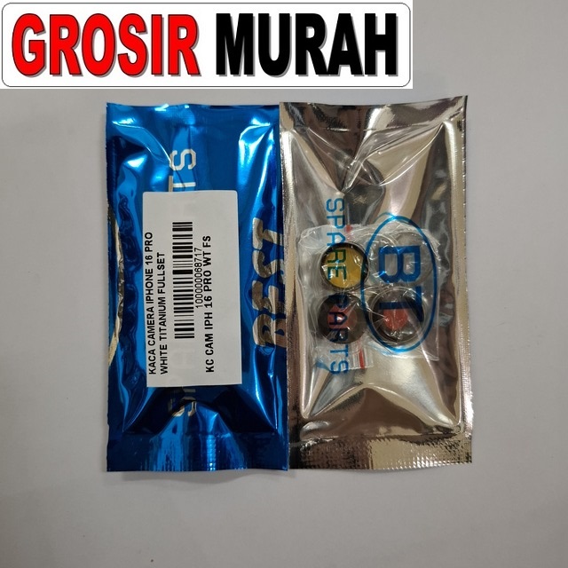 Kaca Camera Iphone 16 Pro White Titanium Fullset