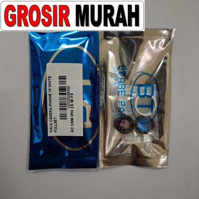 Kaca Camera Iphone 16 White Fullset