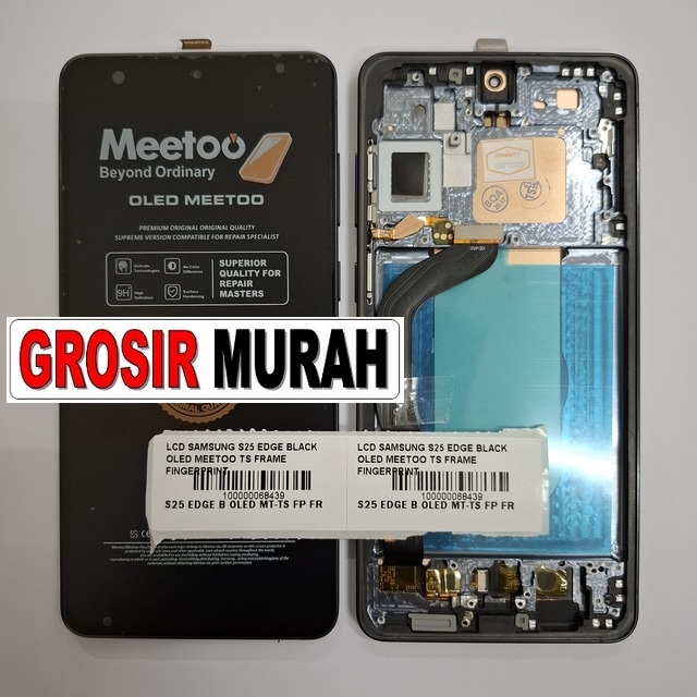 LCD Samsung S25 Edge OLED Meetoo Frame Fingerprint Black