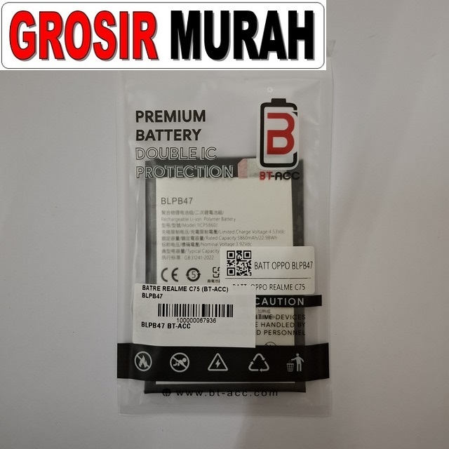 Batre Realme C75 BLPB47 BT-ACC